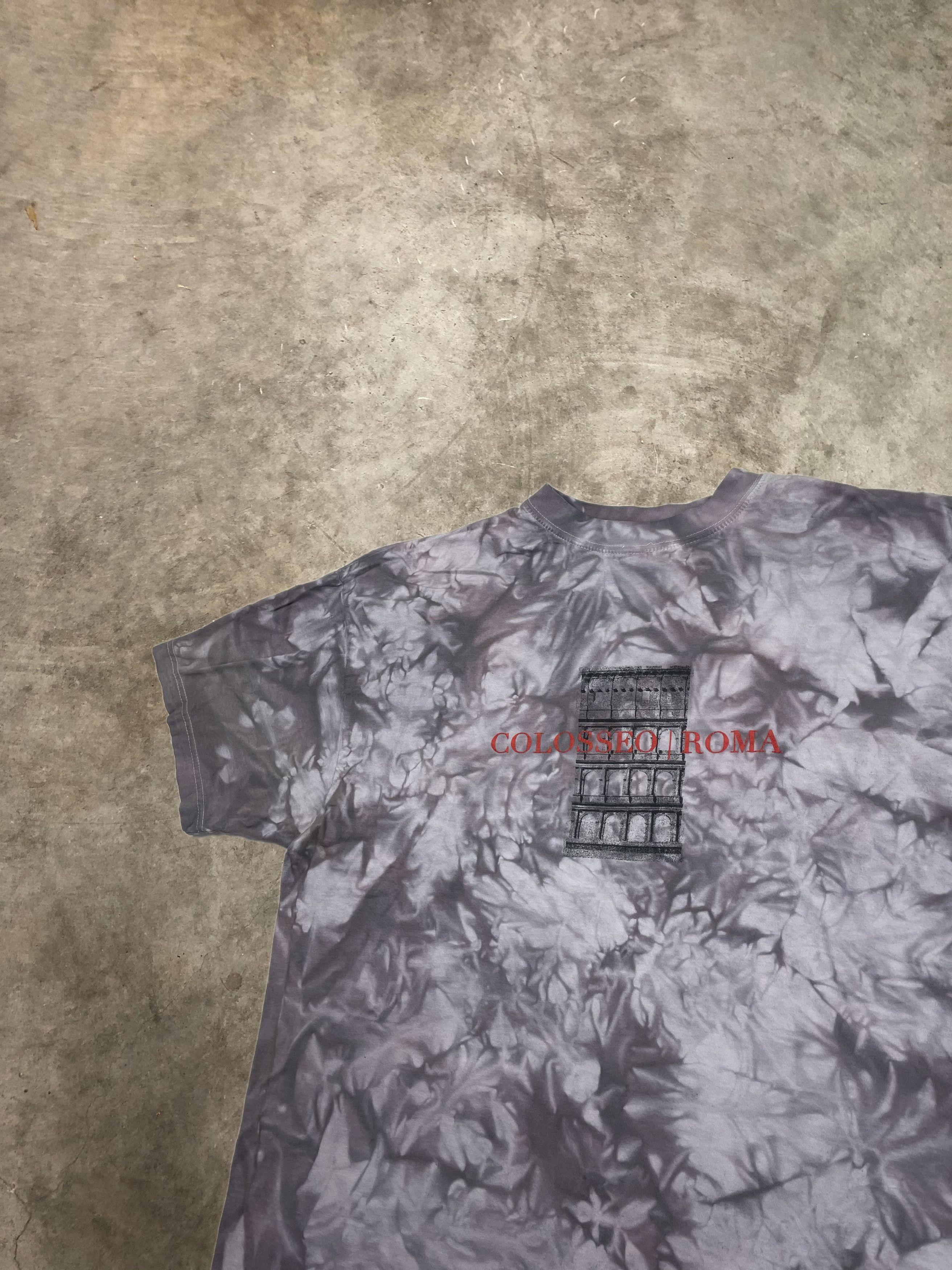 Vintage Italy T Shirt Colloseo Roma Travel Tee Custom Tie Dye Large