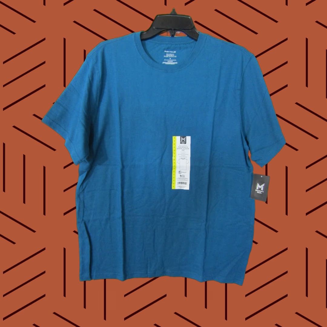 Essentials Nwt Member S Mark Mens Essential Teal Crewneck Tee Short Sleeve Cotton T Shirt M