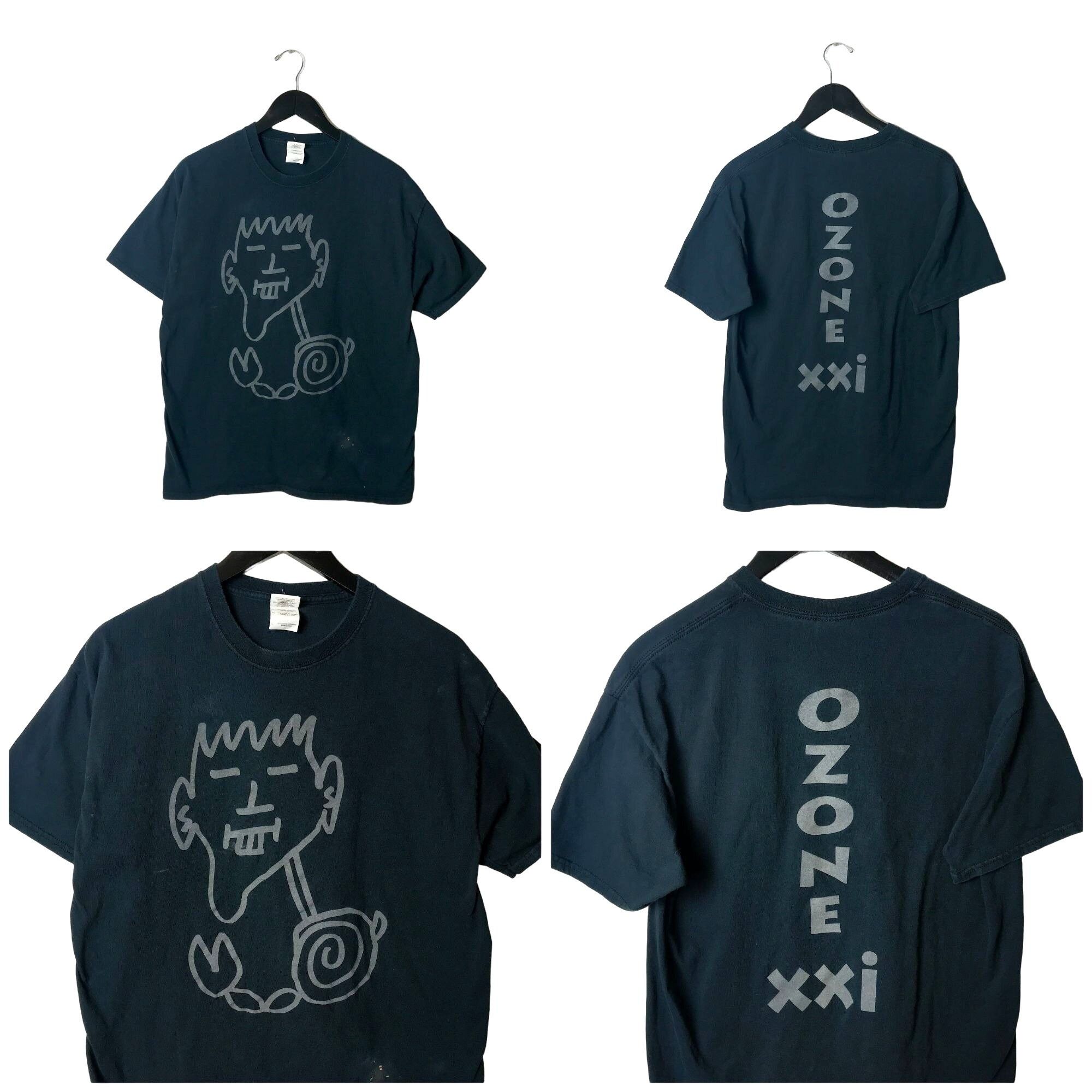 Urban Outfitters X Vintage 00s Vintage Gildan Ozone Xxi T Shirt Illustration Drawing