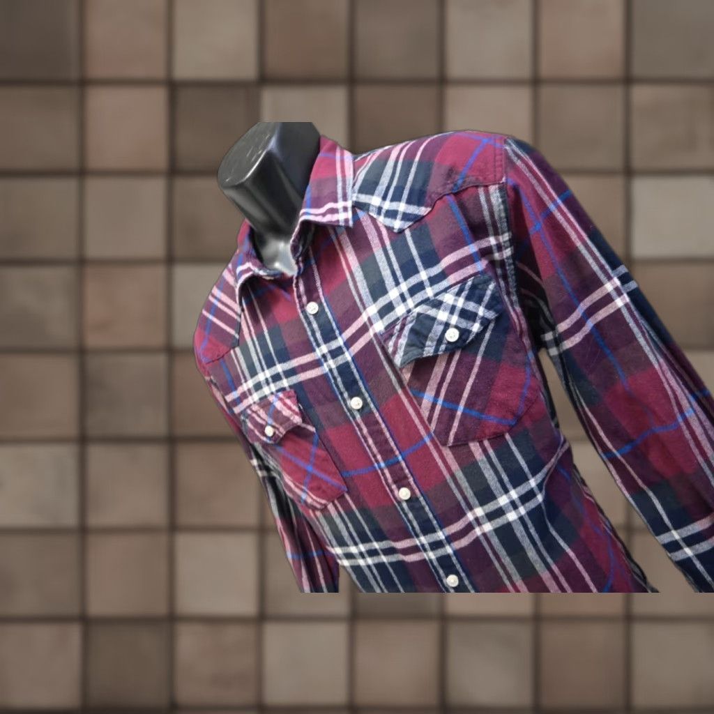 Vintage Urban Pipeline Flannel Lumberjack Shirt Camp Hiking Button Up Mens Sz Large