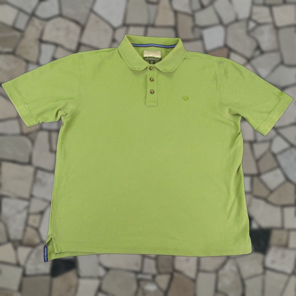 Vintage Cabela S Polo Shirt Mens Large Casual Outdoors Golf Hiking Travel Sports Green 90s