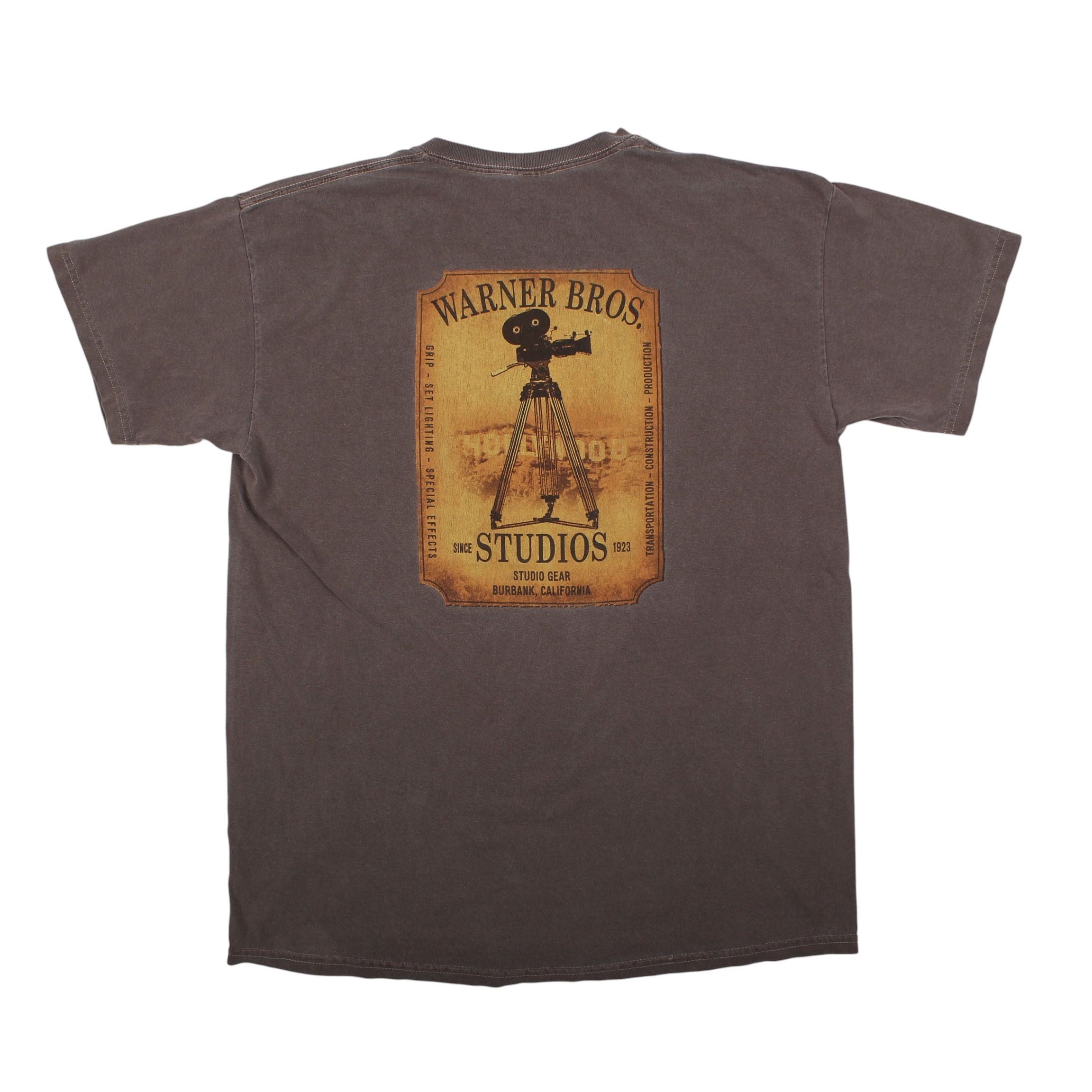 Bros 90s Warner Bros Studios T Shirt Burbank Film Camera Graphic