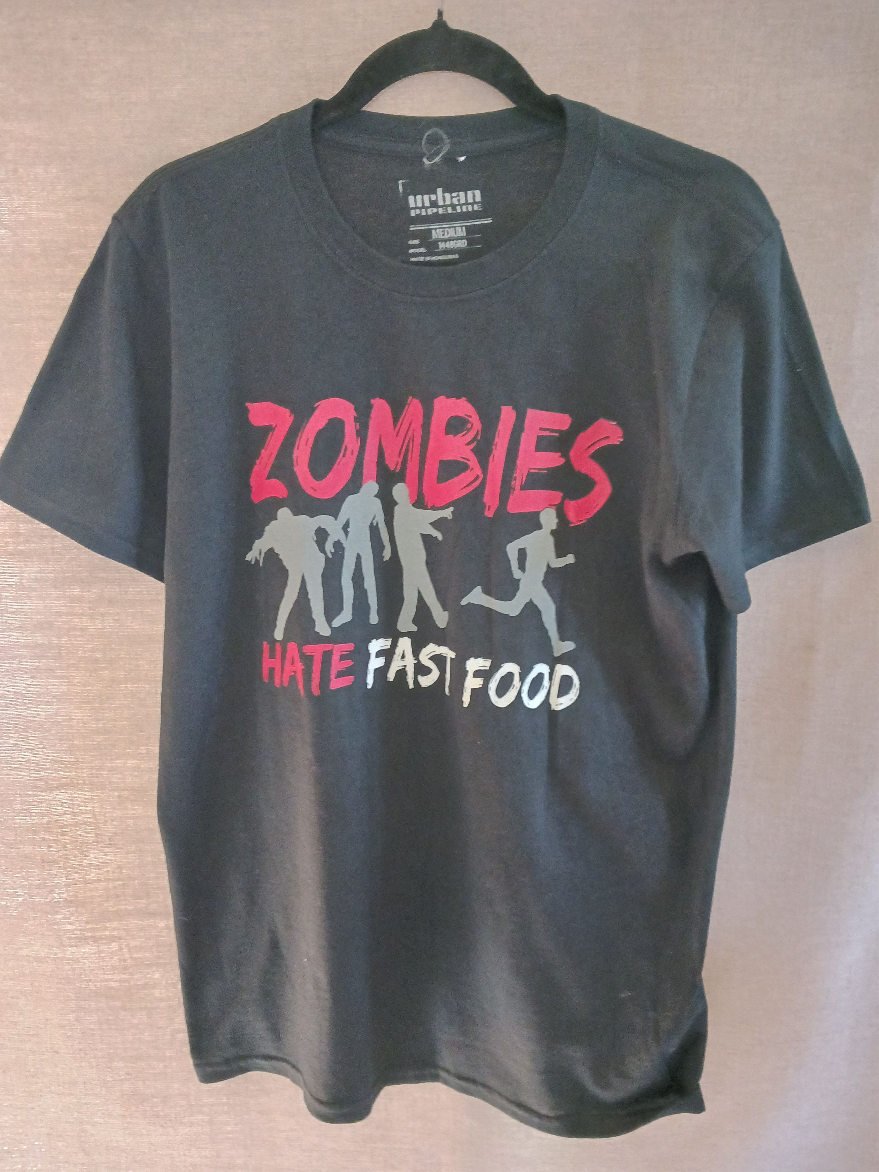 Urban Pipeline Vintage 90 S Zombies Hate Fast Food 100 Cotton T Shirt